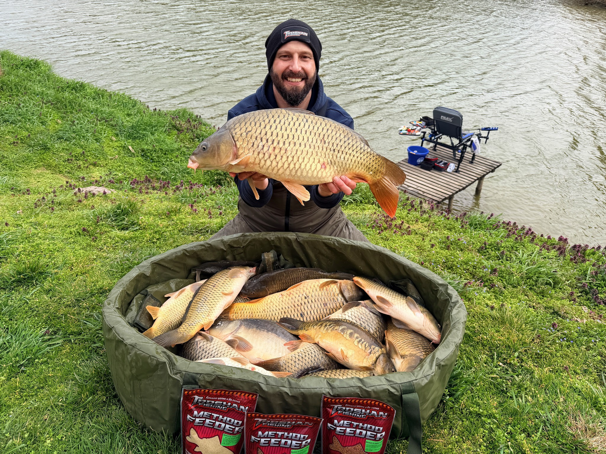 Пролетни ШАРАНИ на МЕТОД ФИДЕР - Лошо време и Активни риби
