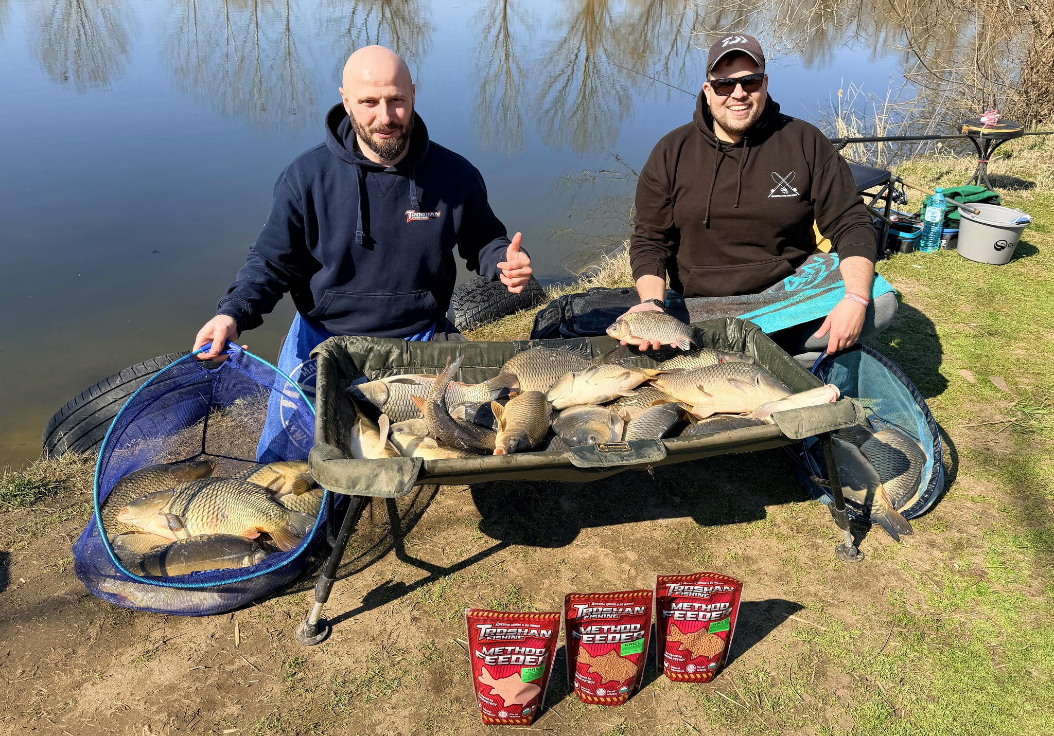 ПРОЛЕТНИ ШАРАНИ - РИБОЛОВ с МЕТОД ФИДЕР на СПОРТЕН ВОДОЕМ яз.Градина