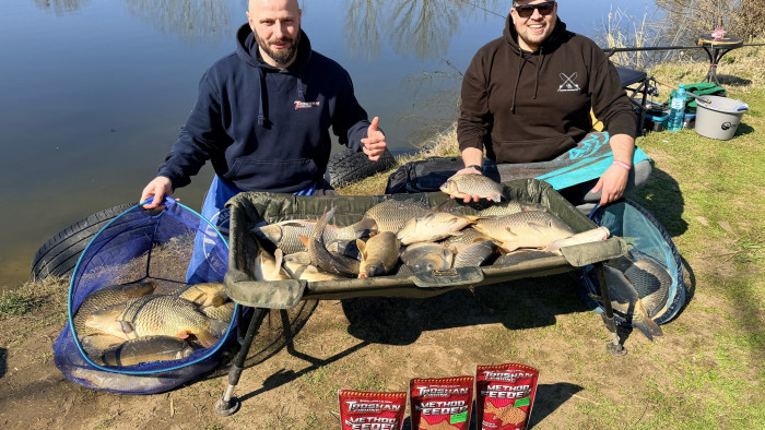 ПРОЛЕТНИ ШАРАНИ - РИБОЛОВ с МЕТОД ФИДЕР на СПОРТЕН ВОДОЕМ яз.Градина