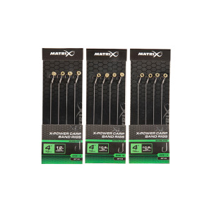 Вързани Куки Matrix X8 X-Power Carp 10cm Band Rigs