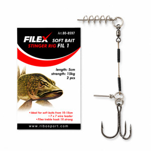 Монтаж Filex SOFT BAIT STINGER RIG FIL1