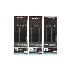 Вързани Куки Matrix X5 F1 Pellet Rigger 10cm с Ринг