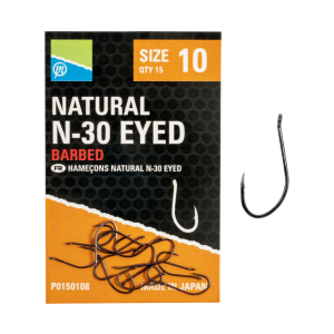 Кука с Ухо и Контра PRESTON Natural N-30 Eyed