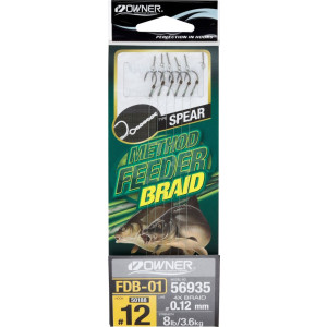 Вързани куки Owner METHOD FEEDER SPEAR BRAID - FDB-01
