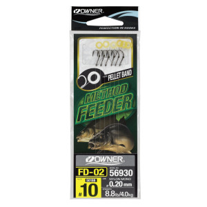 Вързани куки Owner METHOD FEEDER PELLET BAND - FD-02