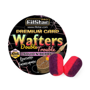 Дъмбели за фидер Dоuble Trouble Wafters FilStar Premium Carp - Squid’N’Berry 10x6мм