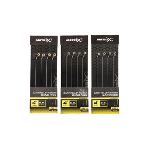 Вързани Куки Matrix X6 Carp Pellet Rigger 10cm с Ринг