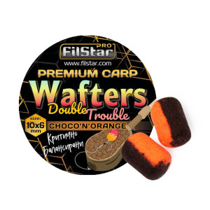 Дъмбели за фидер Dоuble Trouble Wafters FilStar Premium Carp - Choco’N’Orange 10x6мм