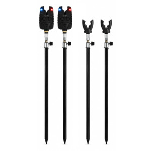 Комплект сигнализатори с колчета Fish-Xpro Bite Alarm Bankstick Set - 2 Rod