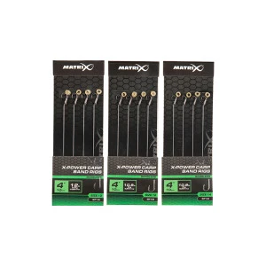 Вързани Куки Matrix X8 X-Power Carp 10cm Band Rigs