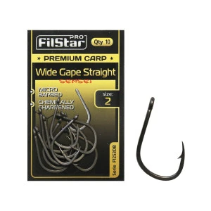 Куки F1253DB Premium Carp Wide Gape Straight