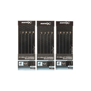 Вързани Куки Matrix X5 F1 Pellet Rigger 10cm с Ринг