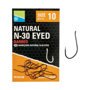 Кука с Ухо и Контра PRESTON Natural N-30 Eyed