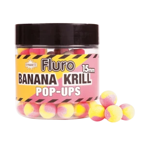 Плуващи топчета DB Boilie Pop Ups Two Tone - Bananas & Krill 15мм
