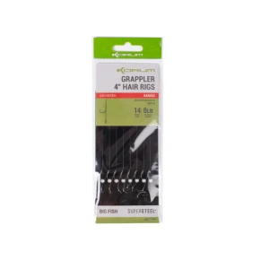 Вързани куки на косъм за фидер Korum Grappler Hair Rigs - 10см, 8 бр