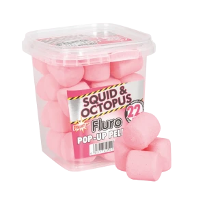 Плуващи пелети DB Fluoro Pop Up Pellets - Squid and Octopus 22мм