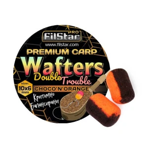 Дъмбели за фидер Dоuble Trouble Wafters FilStar Premium Carp - Choco’N’Orange 10x6мм