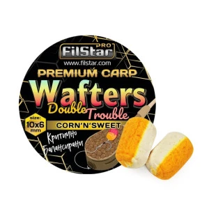 Дъмбели за фидер Dоuble Trouble Wafters FilStar Premium Carp - Corn’N’Sweet 10x6мм