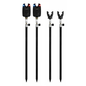 Комплект сигнализатори с колчета Fish-Xpro Bite Alarm Bankstick Set - 2 Rod