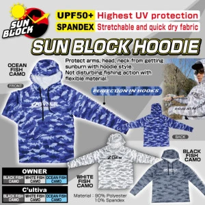Блуза с Качулка Owner SUN BLOCK HOODIE BLUE UPF50+