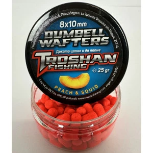 Dumbell Wafters Troshan Fishing - Peach & Squid 8х10mm