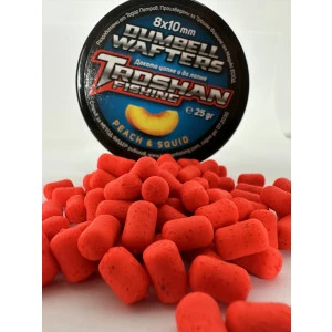 Dumbell Wafters Troshan Fishing - Peach & Squid 8х10mm