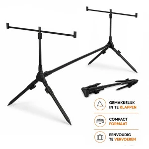 Комплект шаранска стойка със сигнализатори Fish-Xpro Basic Rodpod-Set Complete -3-Rods