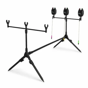 Комплект шаранска стойка със сигнализатори Fish-Xpro Basic Rodpod-Set Complete -3-Rods