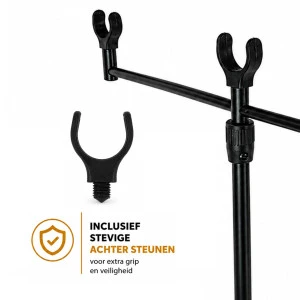 Комплект шаранска стойка със сигнализатори Fish-Xpro Basic Rodpod-Set Complete -3-Rods