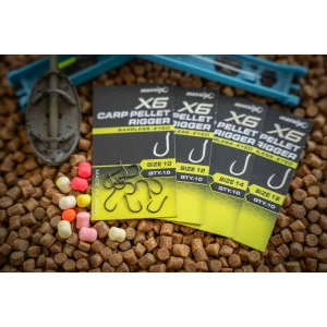Куки без Контра с Ухо Matrix X6 Carp Pellet Rigger Barbless Eyed