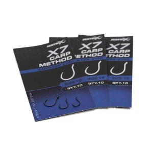 Куки без Контра Matrix X7 Carp method Barbless Eyed