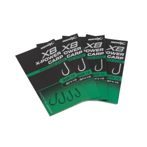 Куки без Контра с ухо Matrix X8 X-Power Carp Barbless Eyed