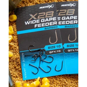 Куки единични с контра MATRIX X2B Wide Gape Feeder