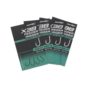 Куки с Контра Matrix X3B Feeder Rigger Barbed Eyed