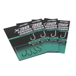 Куки с Контра Matrix X3B Feeder Rigger Barbed Eyed