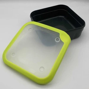 Кутия за стръв с плътен капак Matrix Grey/Lime Bait Box Solid Top - 1.2л