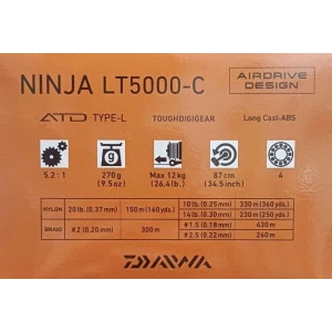 Макара с преден аванс DAIWA 23 NINJA LT5000 C