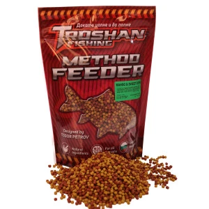 Mango & Sweet Corn 4mm Method Feeder Пелети Troshan Fishing - 600gr