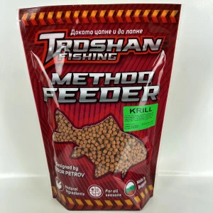 Krill 4mm Method Feeder Пелети Troshan Fishing - 600gr