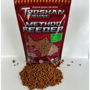 Krill 4mm Method Feeder Пелети Troshan Fishing - 600gr