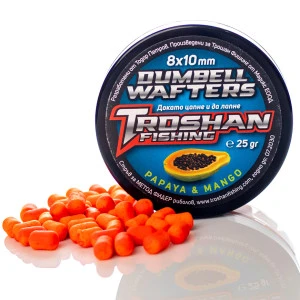 Papaya & Mango 8х10mm - Dumbell Wafters Troshan Fishing