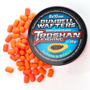 Papaya & Mango 8х10mm - Dumbell Wafters Troshan Fishing