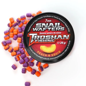 Peach & Squid 7mm - Snail Wafters Troshan Fishing
