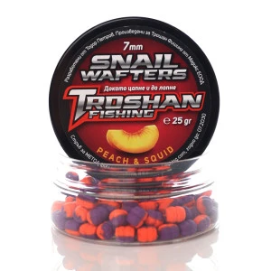 Peach & Squid 7mm - Snail Wafters Troshan Fishing