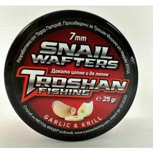Snail Wafters Troshan Fishing - Garlic & Krill 7mm
