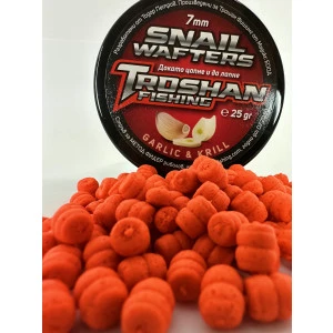 Snail Wafters Troshan Fishing - Garlic & Krill 7mm