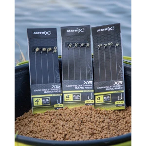 Вързани Куки Matrix X6 Carp Pellet Rigger 10cm с Ринг