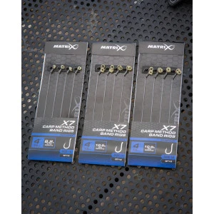Вързани куки Matrix X7 Carp Method 10cm Band Rigs