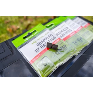 Вързани куки на косъм за фидер Korum Grappler Hair Rigs - 10см, 8 бр